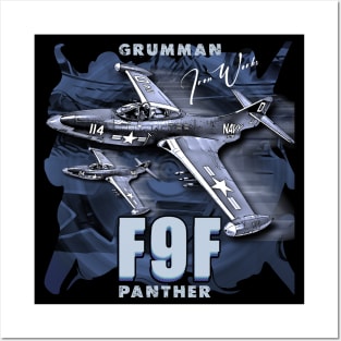 Grumman F9F Panther Carrier-Based Jet Fighter Posters and Art